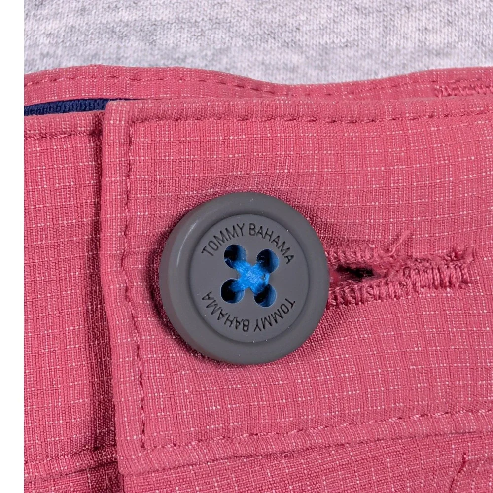 Tommy Bahama Chip Shot Golf Shorts Men 33 Pink Coral 10